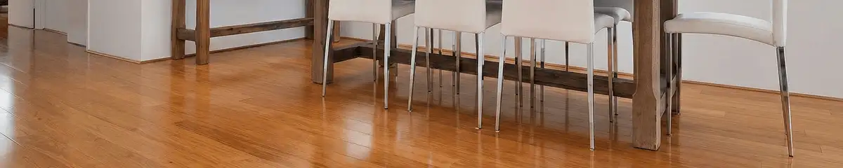 Professionally installed and refinished bamboo flooring in a residential home, showcasing smooth finish and natural wood tones in Kansas City, MO