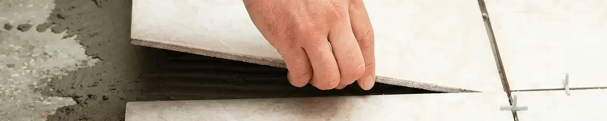Professional installing ceramic tile floors in Kansas City, MO